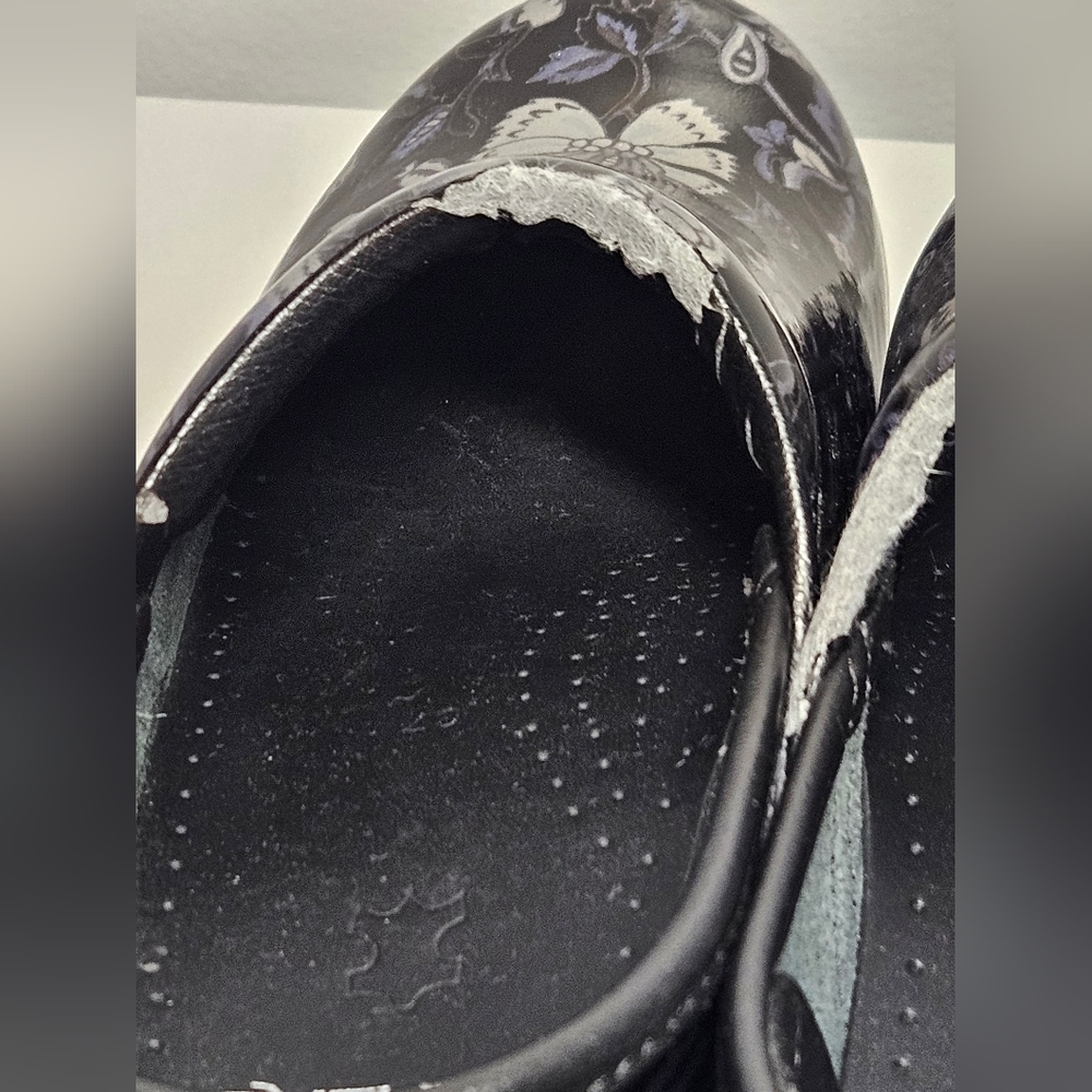 Dansko Women's Metallic Floral Print Slip-On Shoes, Sz 37, US Sz 6.5-7 - Picture 11 of 12